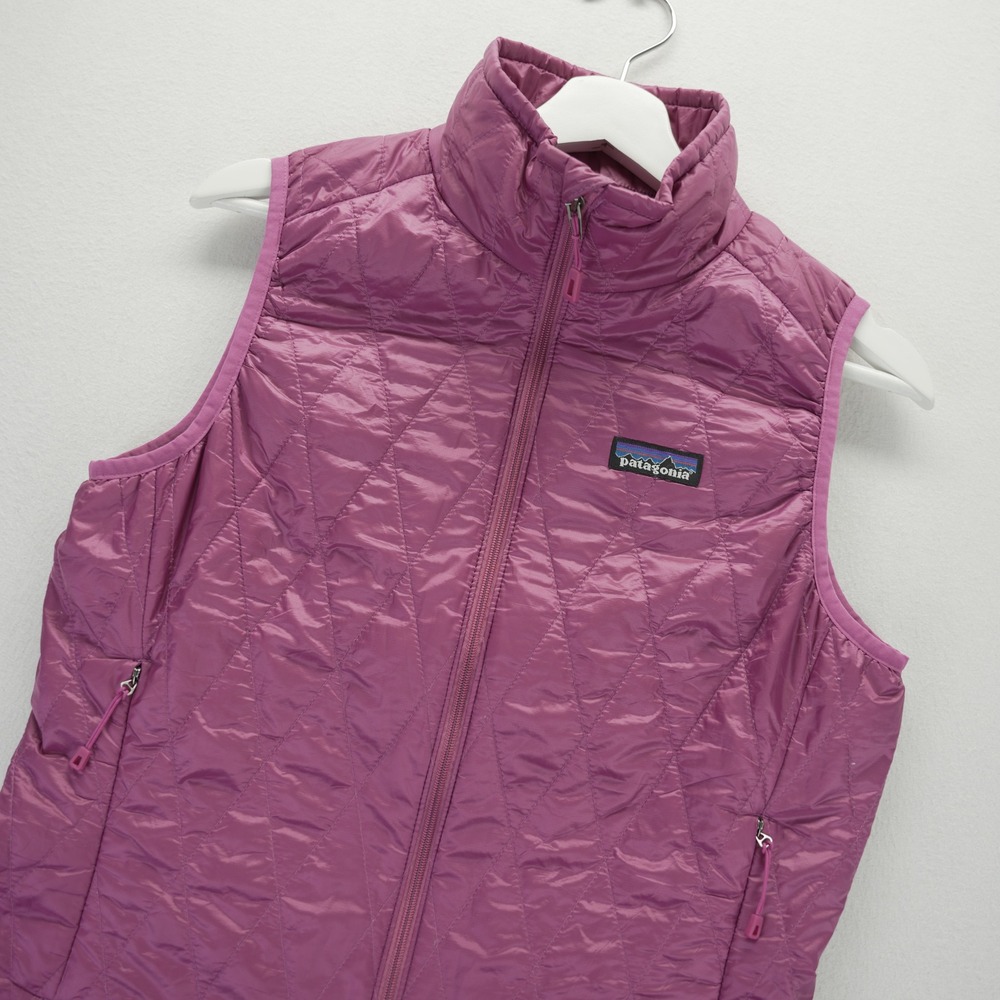 Patagonia Nano Puff Vest Womens Small Pink Quilted Puffer Full Zip 84245